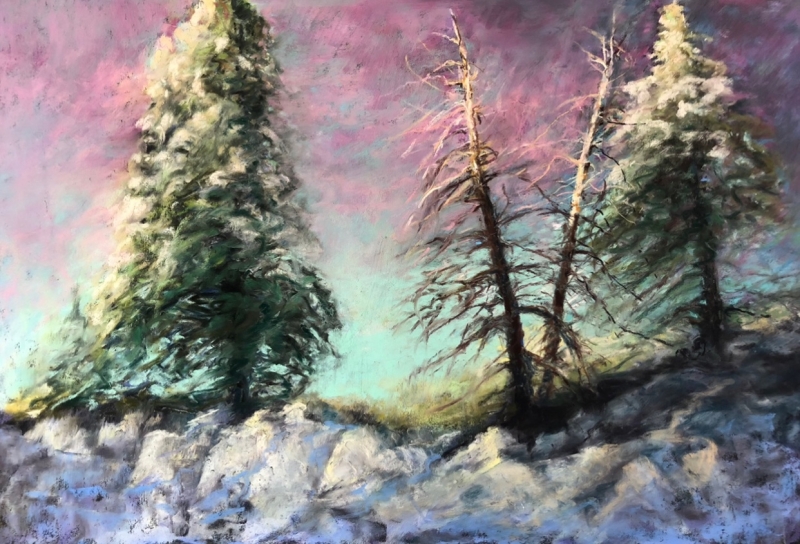 Winter Trees by artist Suzanne Malesovas